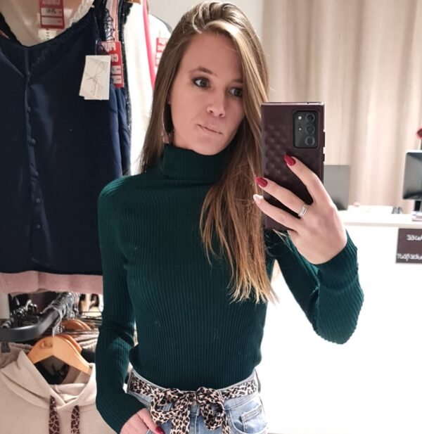 Pull col roulé Victor - Vert sapin
