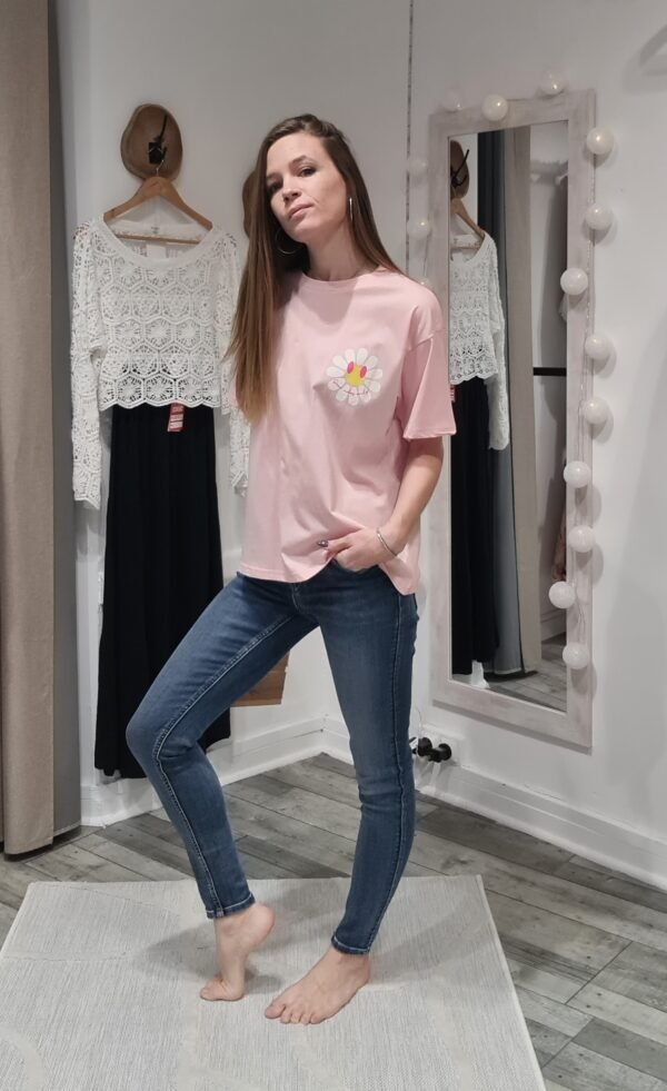 T-shirt Good vibes - Rose – Image 3