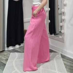 Pantalon lin Nico - Fuchsia