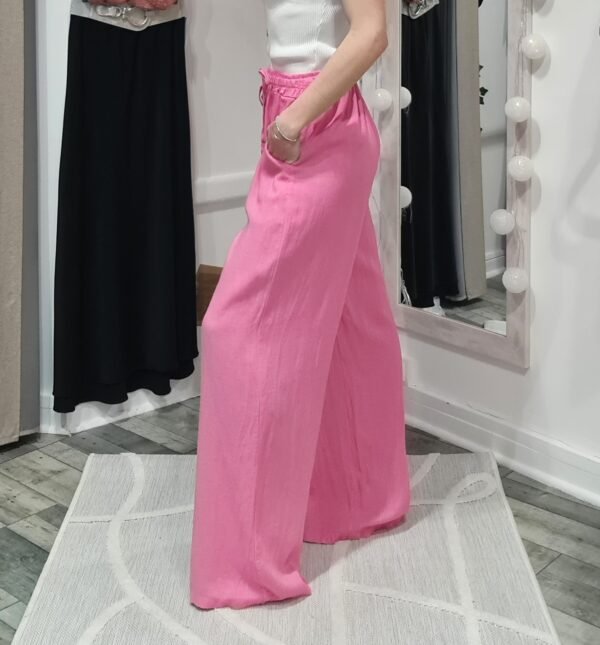 Pantalon lin Nico - Fuchsia
