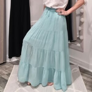 Jupe longue Chloé - Vert d'eau