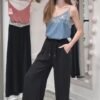 Pantalon lin Nico - Noir – Image 2