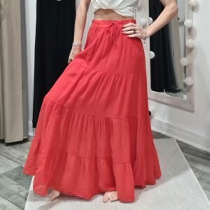 Jupe longue Chloé - Rouge
