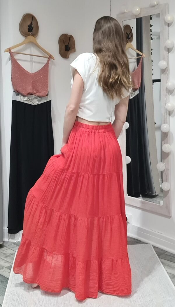 Jupe longue Chloé - Rouge – Image 4