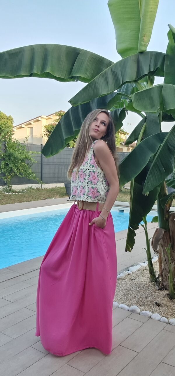 Jupe longue fuchsia - Ikaria – Image 2