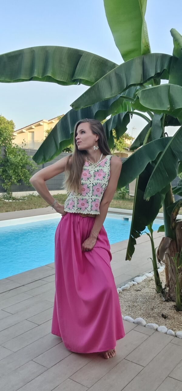 Jupe longue fuchsia - Ikaria – Image 3