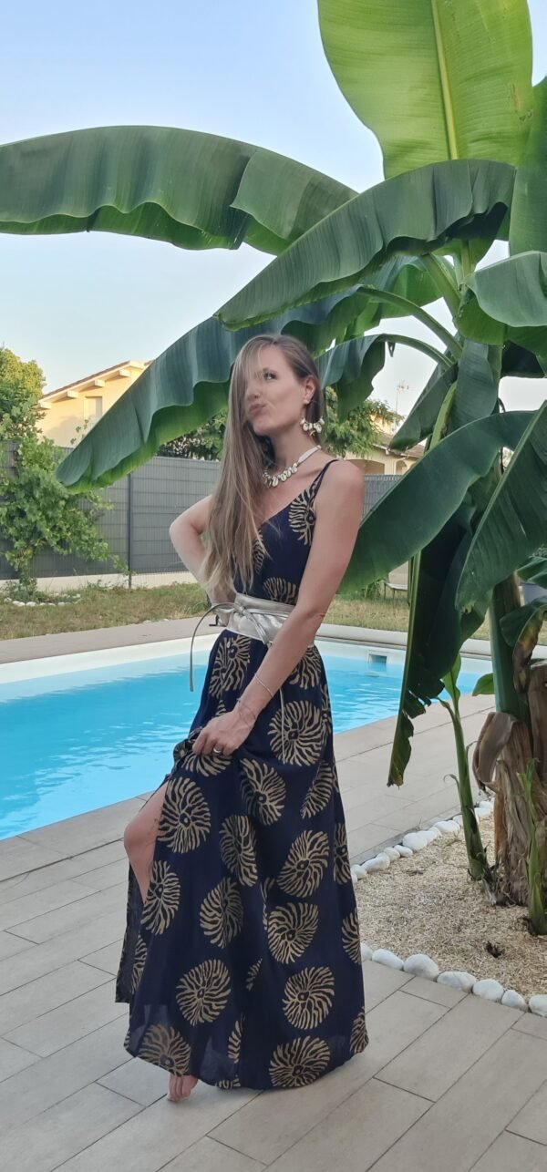 Robe longue marine - Hydra – Image 4