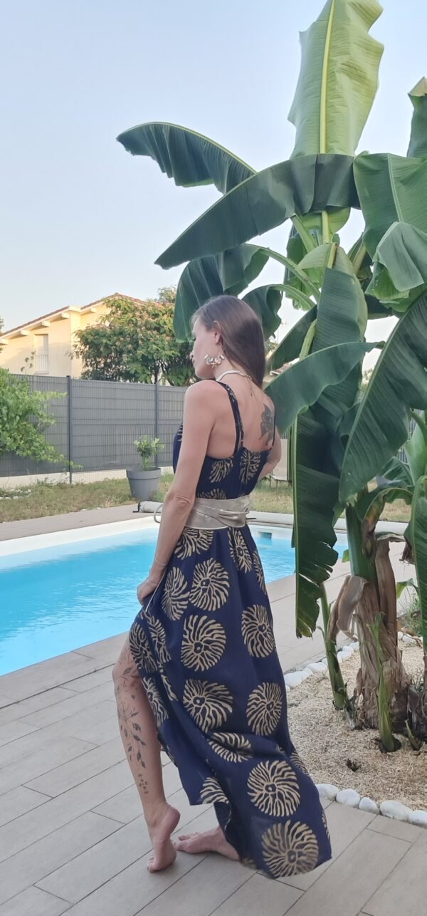 Robe longue marine - Hydra – Image 5
