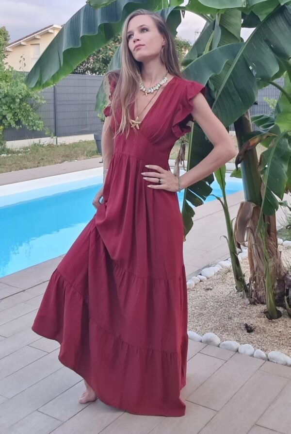 Robe longue brique - Kéa
