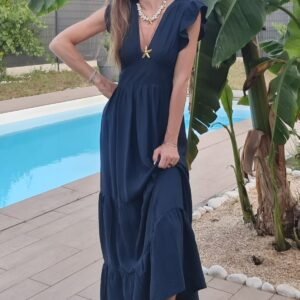 Robe longue bleu canard - Kéa