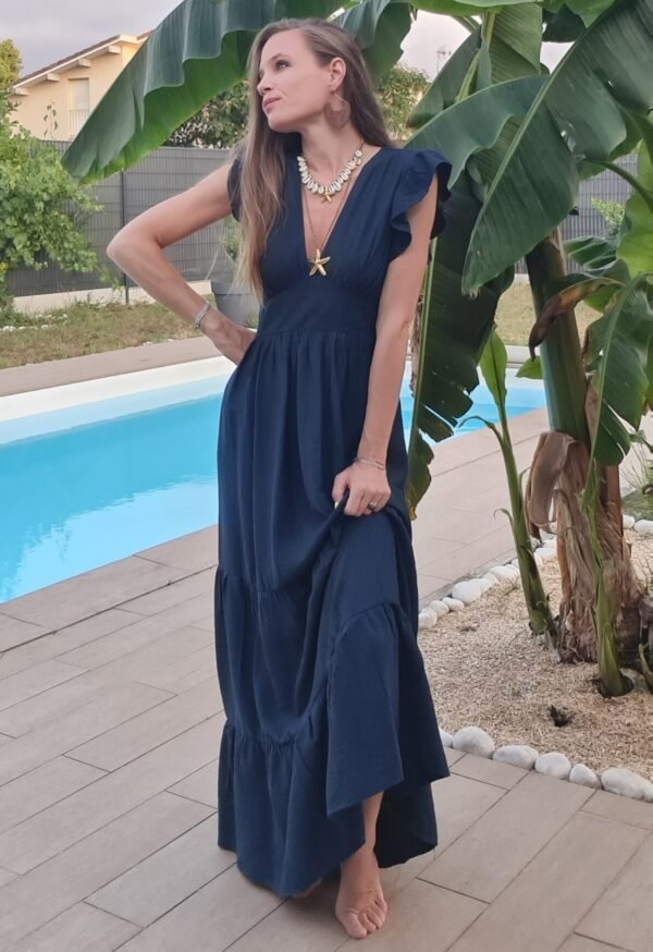 Robe longue bleu canard - Kéa