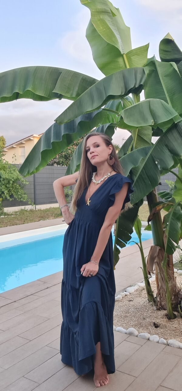 Robe longue bleu canard - Kéa – Image 2
