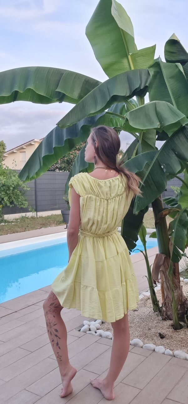 Robe courte jaune - Athènes – Image 3