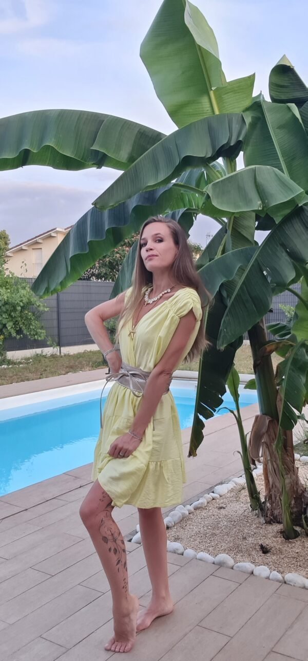 Robe courte jaune - Athènes – Image 4