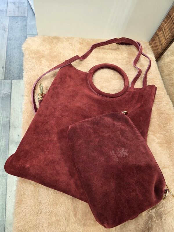 Sac cuir Bordeaux – Image 4