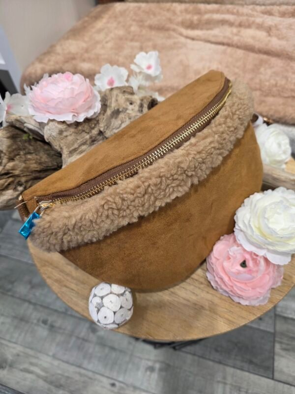 Sac banane moumoute Camel – Image 3