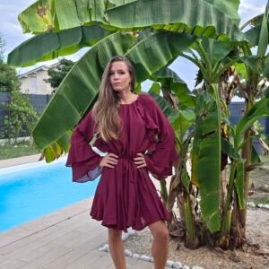 Robe courte bordeaux - Garance