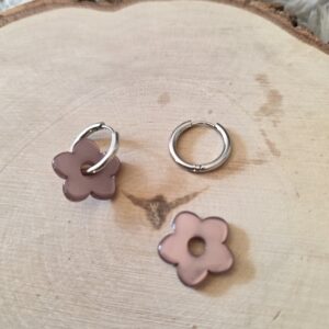 Charm petite fleur lavande givrée