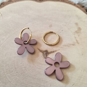 Charm fleur lavande givrée