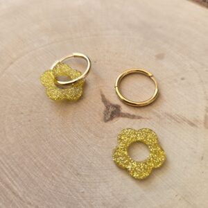 Charm paillettes jaune