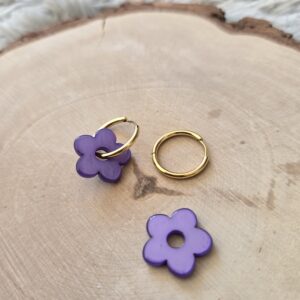 Charm petite fleur violet