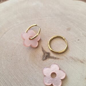 Charm petite fleur rose clair