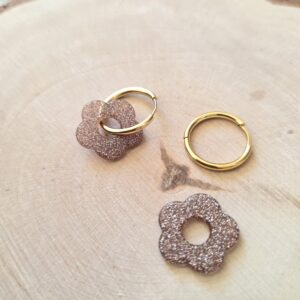 Charm paillettes taupe