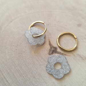 Charm paillettes blanc