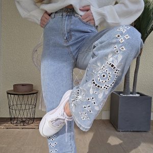 Jean's brodé Wide leg