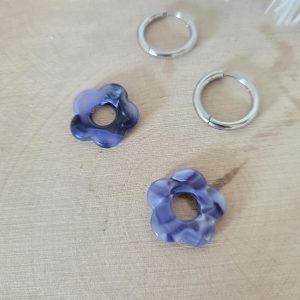 Charm petite fleur bleu