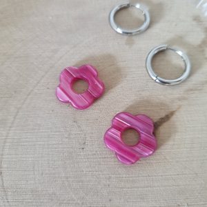 Charm petite fleur fuchsia