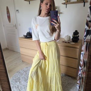 Jupe longue jaune - Pauline