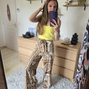 Pantalon écru Palmier