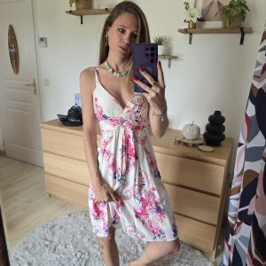 Robe courte fuchsia - Lilou