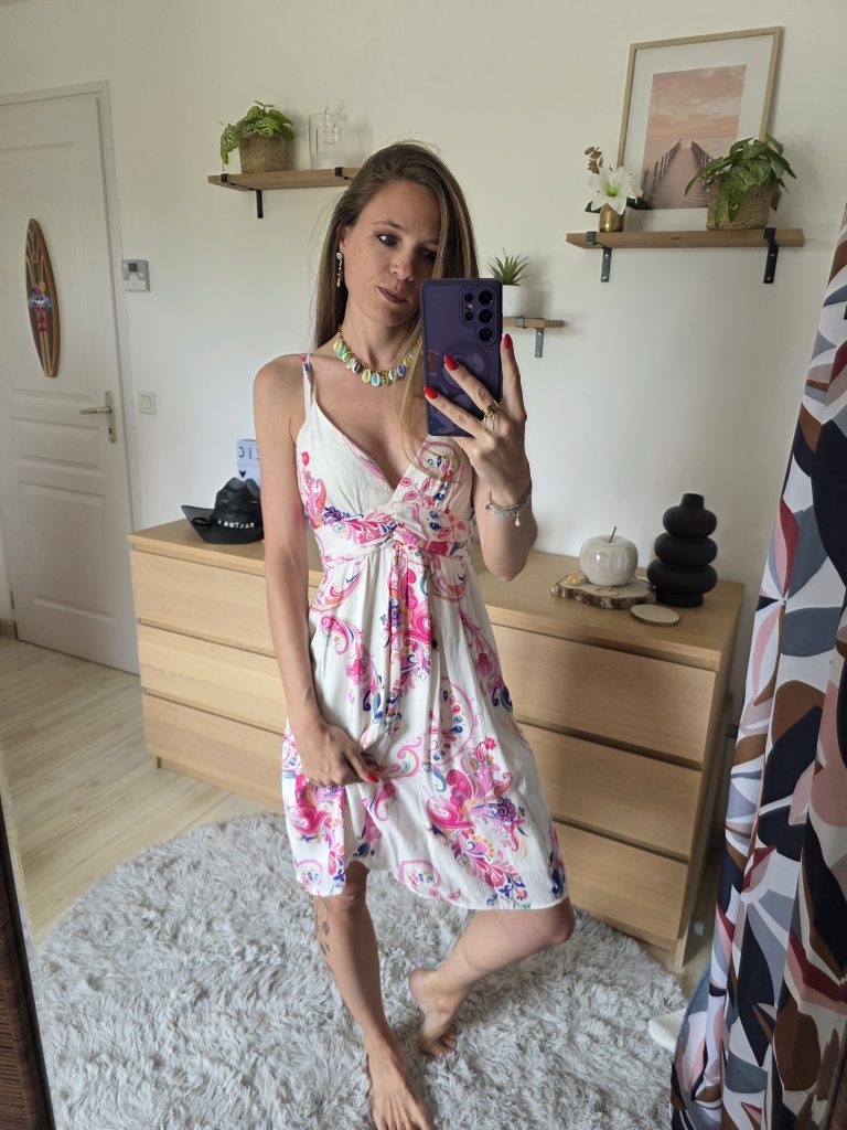 Robe courte fuchsia - Lilou