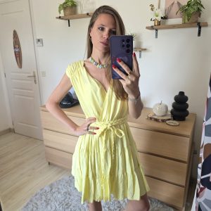 Robe courte jaune - Olympe