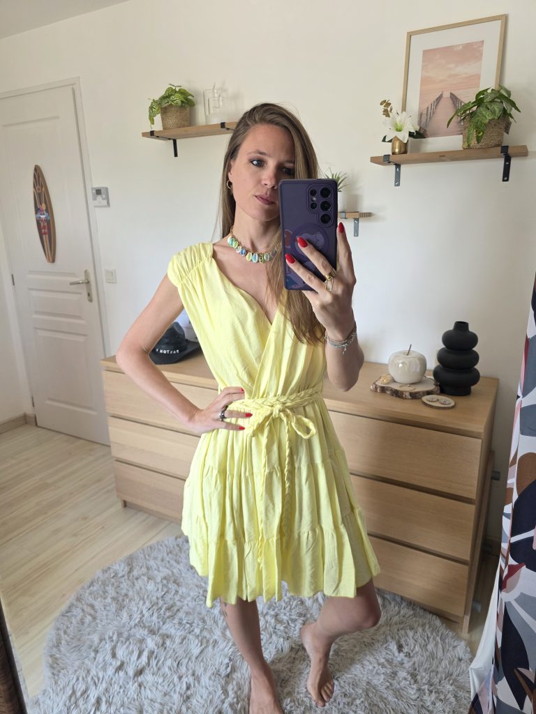 Robe courte jaune - Olympe