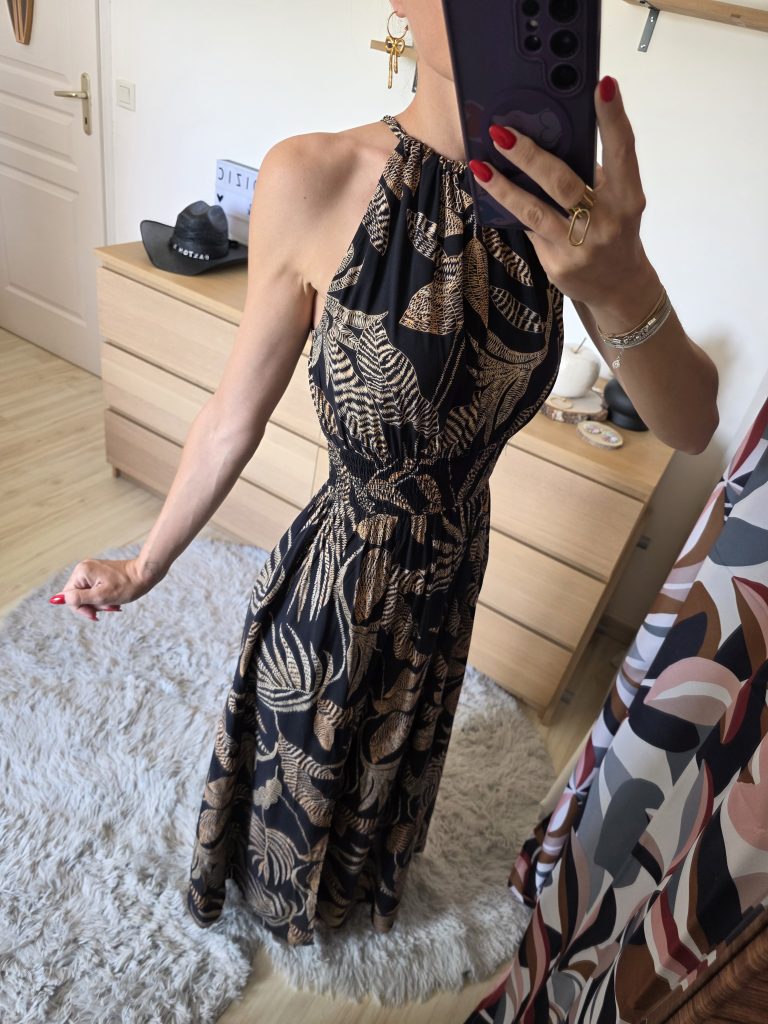 Robe noire à motifs - Maëva