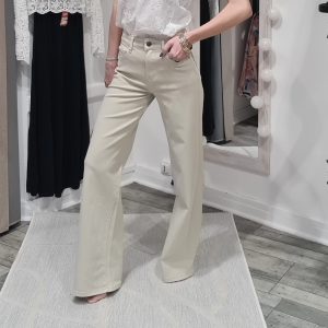 Jean's wide leg crème